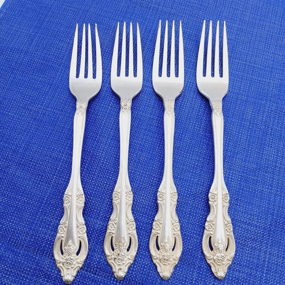 Oneida Community SILVER ARTISTRY Set 4 Dinner Fork Silverplate Flatware VTG